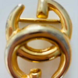 Gold pleated Gucci Belt Buckle vintage